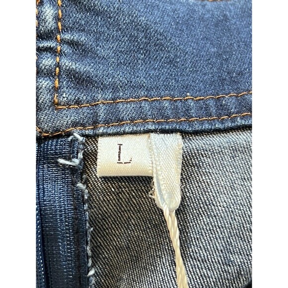 Chic Womens Denim Slim Cheongsam Collar Flared Sleeve Mermaid Dress Size Large - Picture 4 of 15